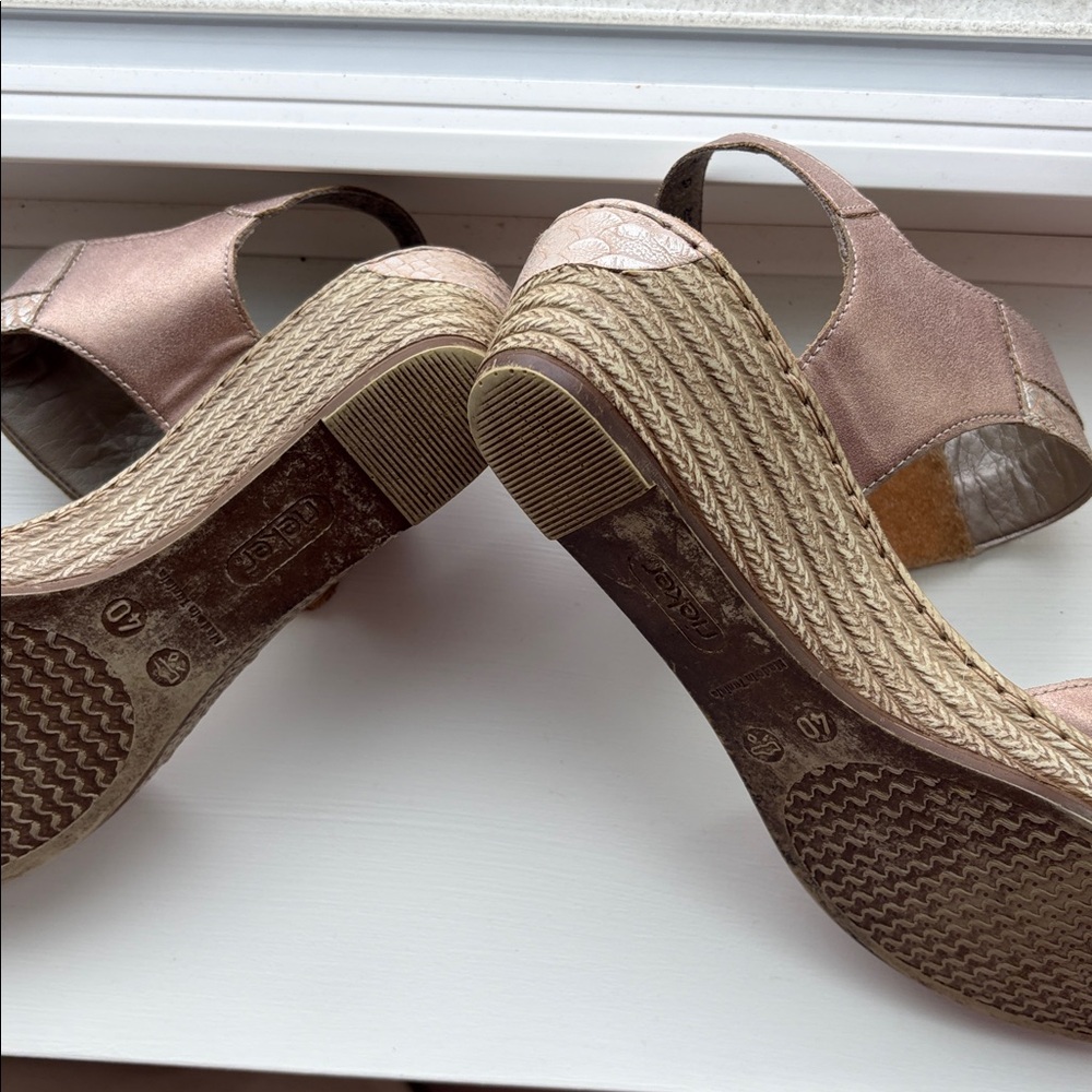 Reiker Fanni Slingback Wedge Sandal in Metallic Ice - Picture 2 of 2